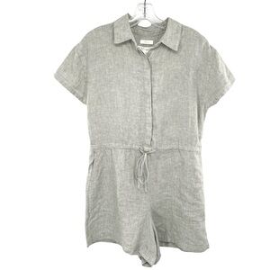C&C California Linen Short Sleeve Romper Small